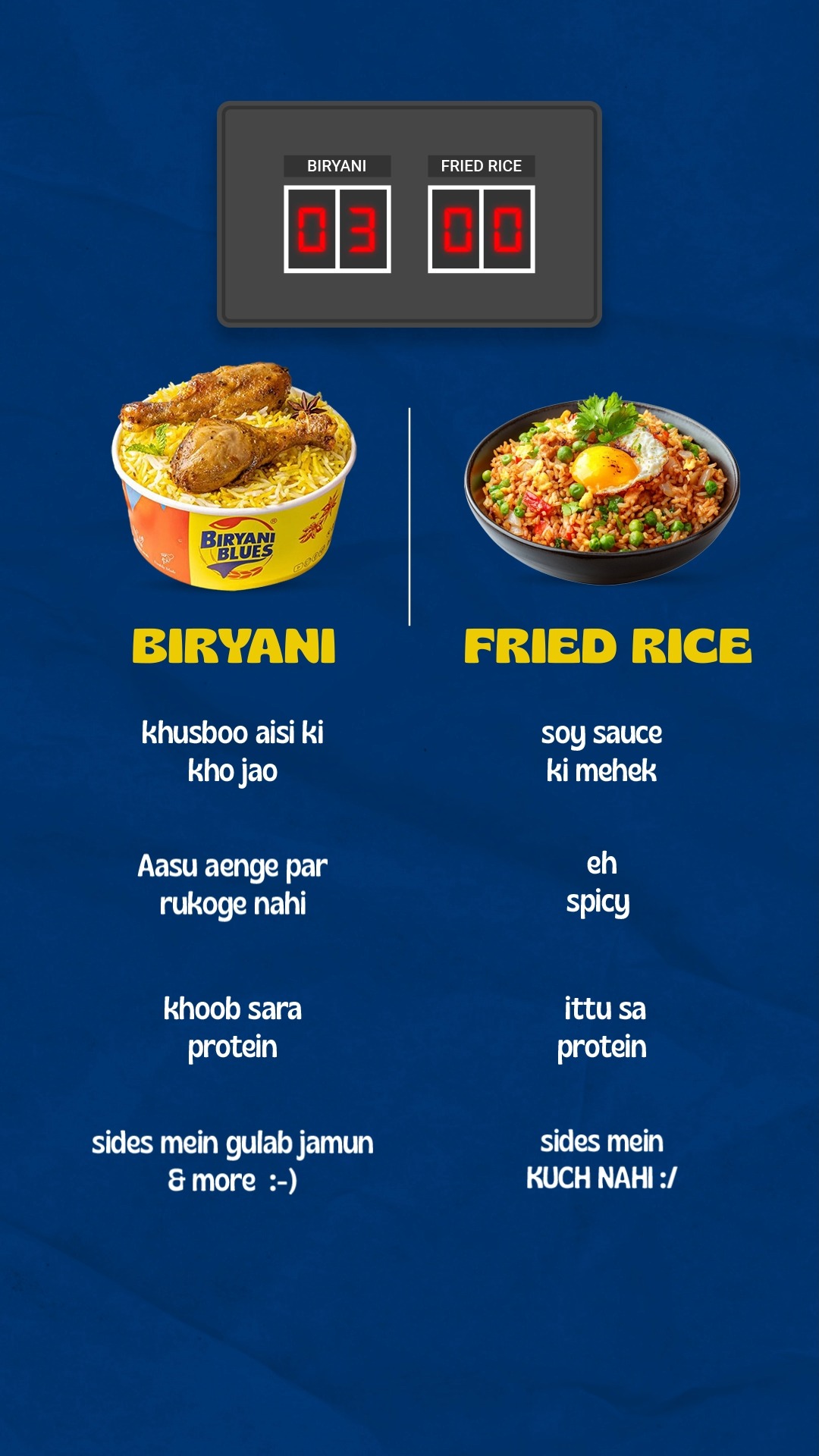 Dekh rahe ho Biryani ka clean sweep 4 0 Fried Rice tried but Biryani is just too good BiryaniBlues biryani biryanilove...