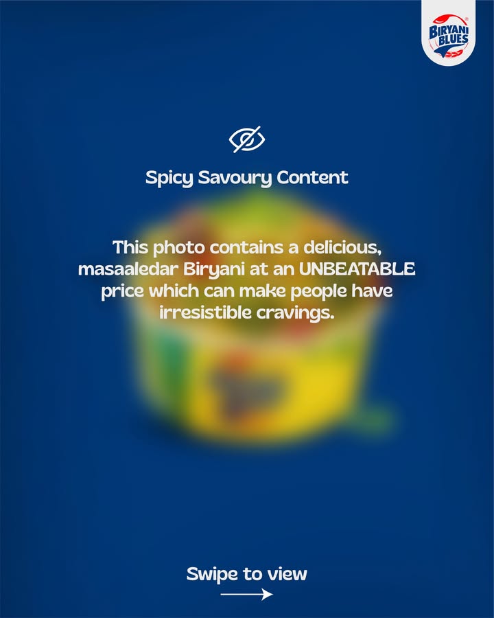 Swipe only if you can handle cravings Poll answers Swad Samrat points BiryaniBlues biryani biryanilove biryanil...