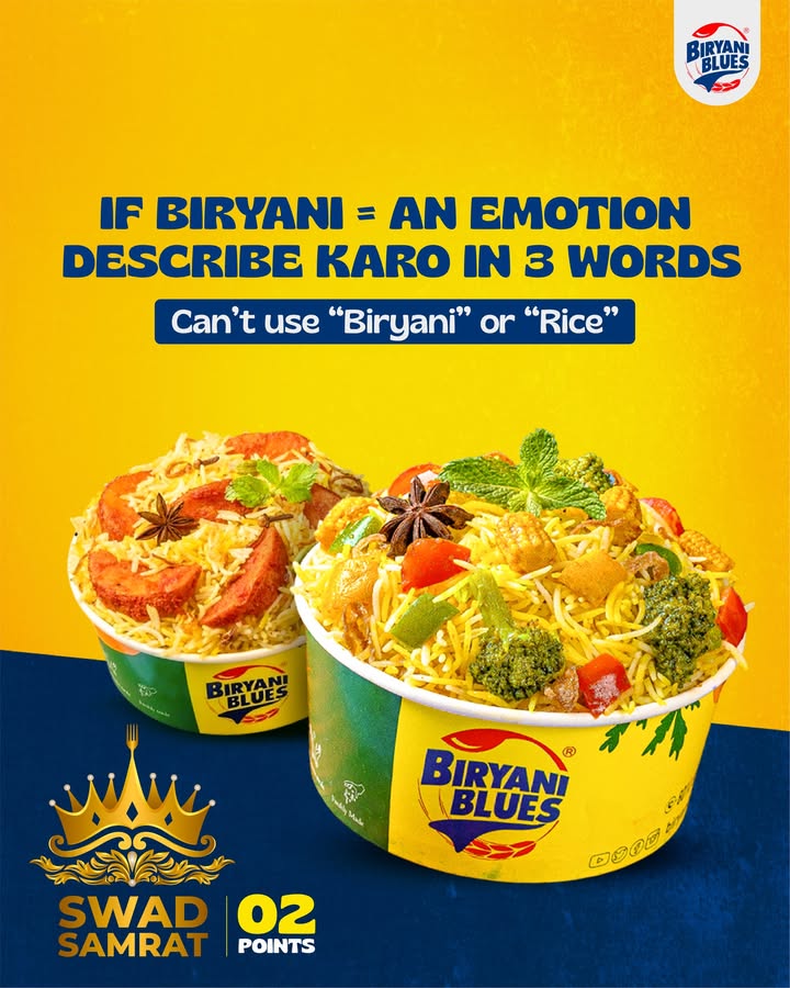 Biryani ek emotion. 3 words