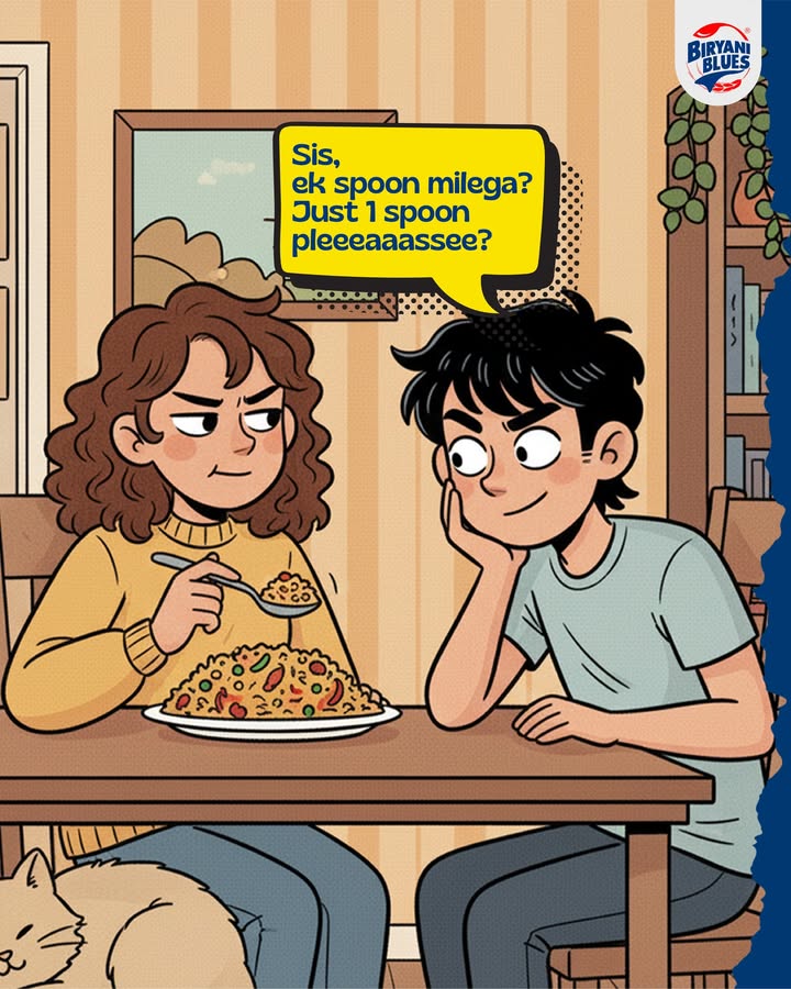 Bhai Dooj ka asli gift Biryani ka ek bada sa spoon . . 