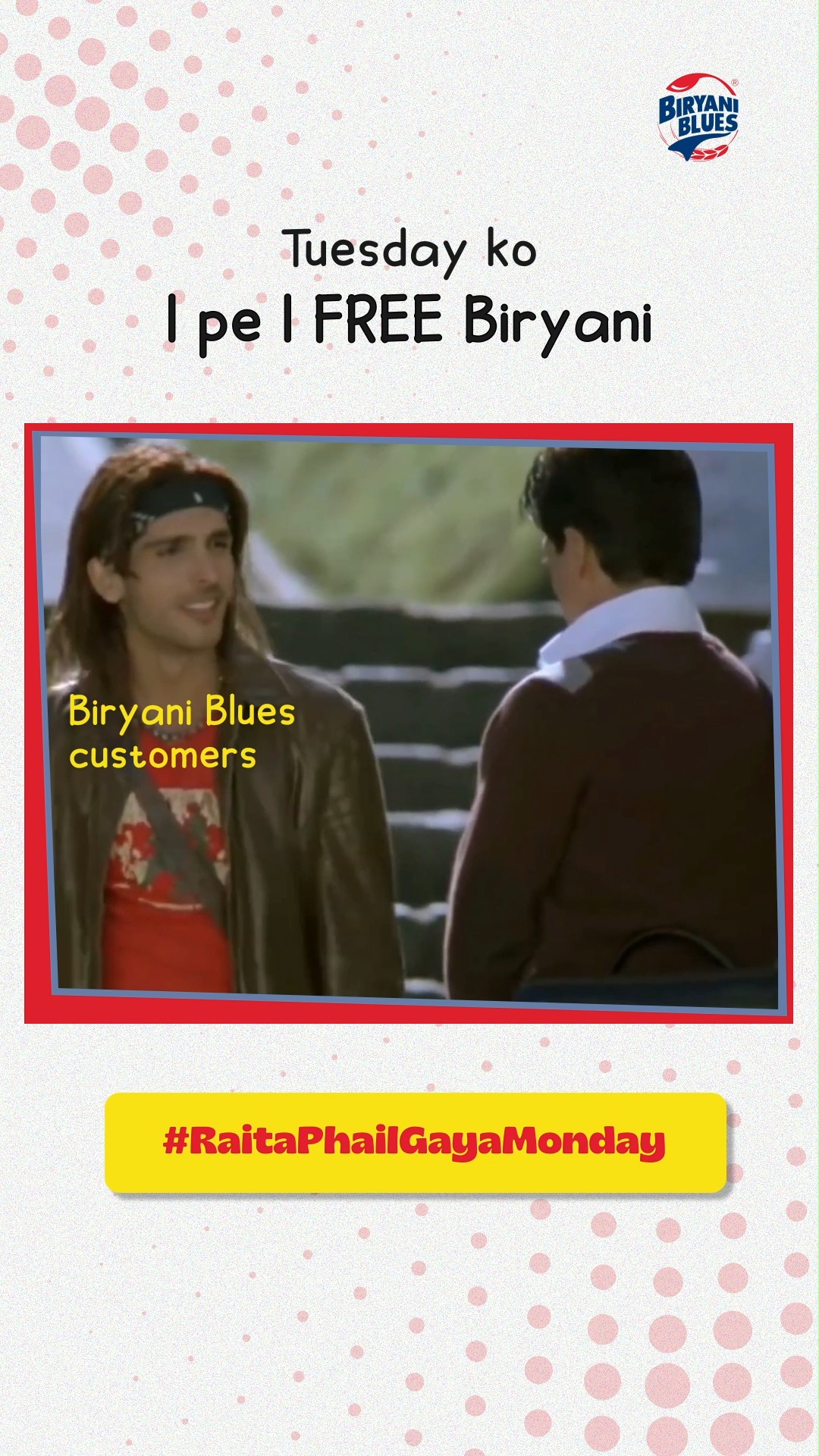 Kal ke liye tayyar raho double Biryani milegi TUEBOGO . . 