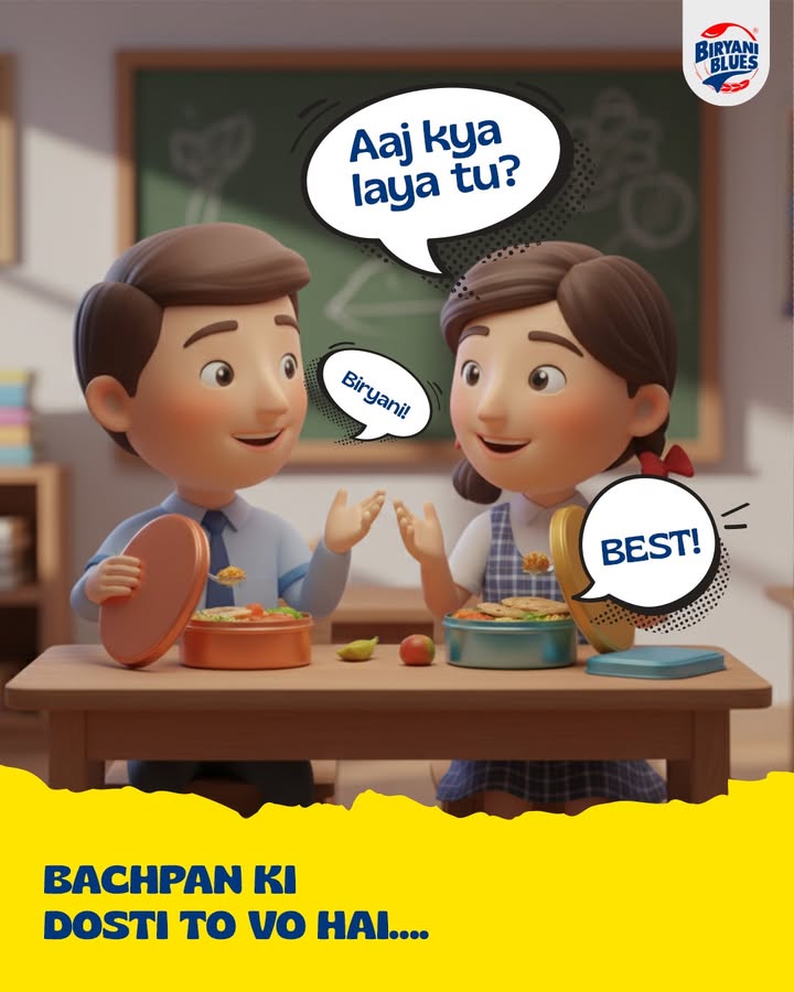 Back when tiffin mein biryani milti thi, aur aise hi 4 dost ban jaate the