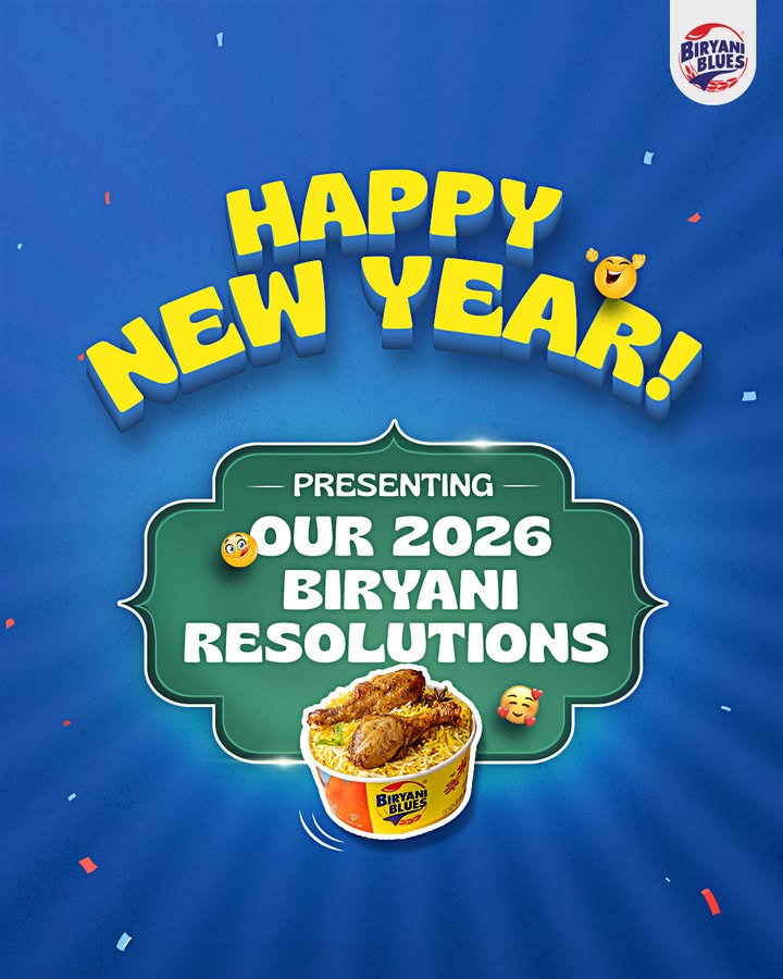 Half plate ka concept 2025 mein chhod aaye. Ab Biryani Blues ka full plate hi chalega. Happy New Year . . 