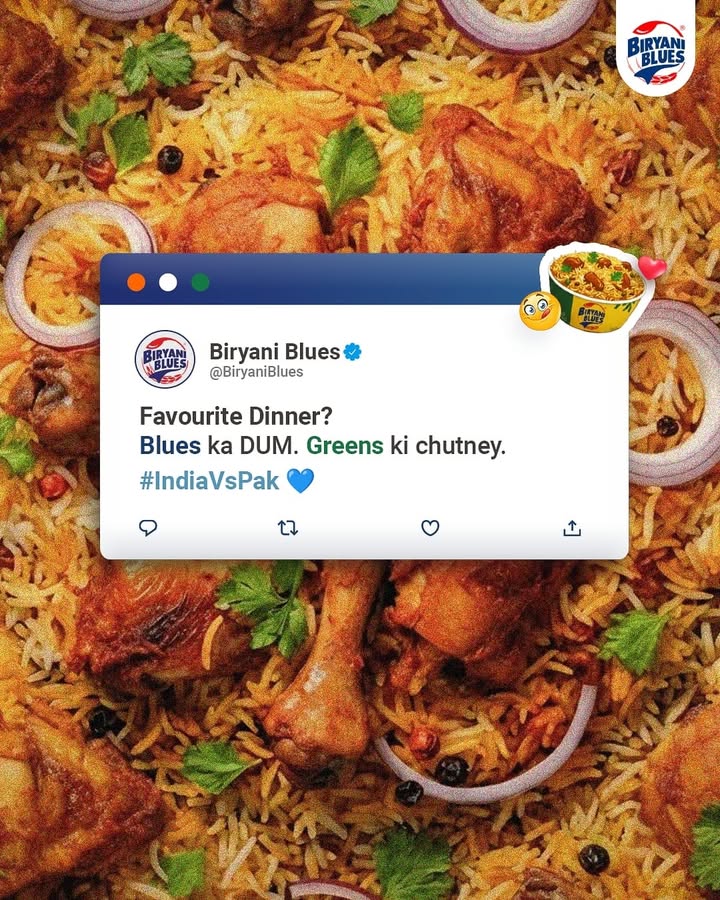 The Blues served. The Greens observed. IndiaVsPak . . . . 