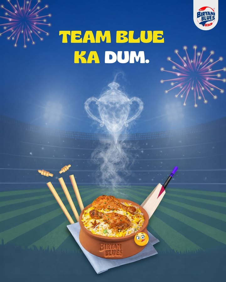 Team Blue Serving Heat . . . . . t20worldcup2026 t20worldcup BiryaniBlues Cricket Biryani