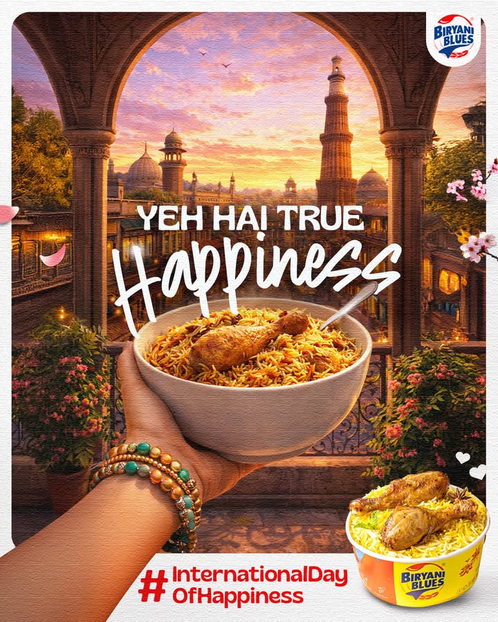 Happiness doesn t have to be complicated. Sometimes it s just garma garam biryani, good company, aur sukoon ka moment