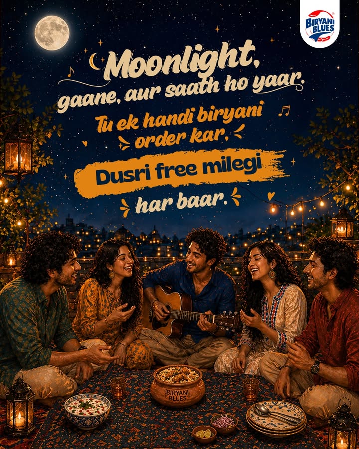 Music, chill, aur biryani on repeat Har Tuesday, ek ke saath ek free. Use code TUEBOGO . . 