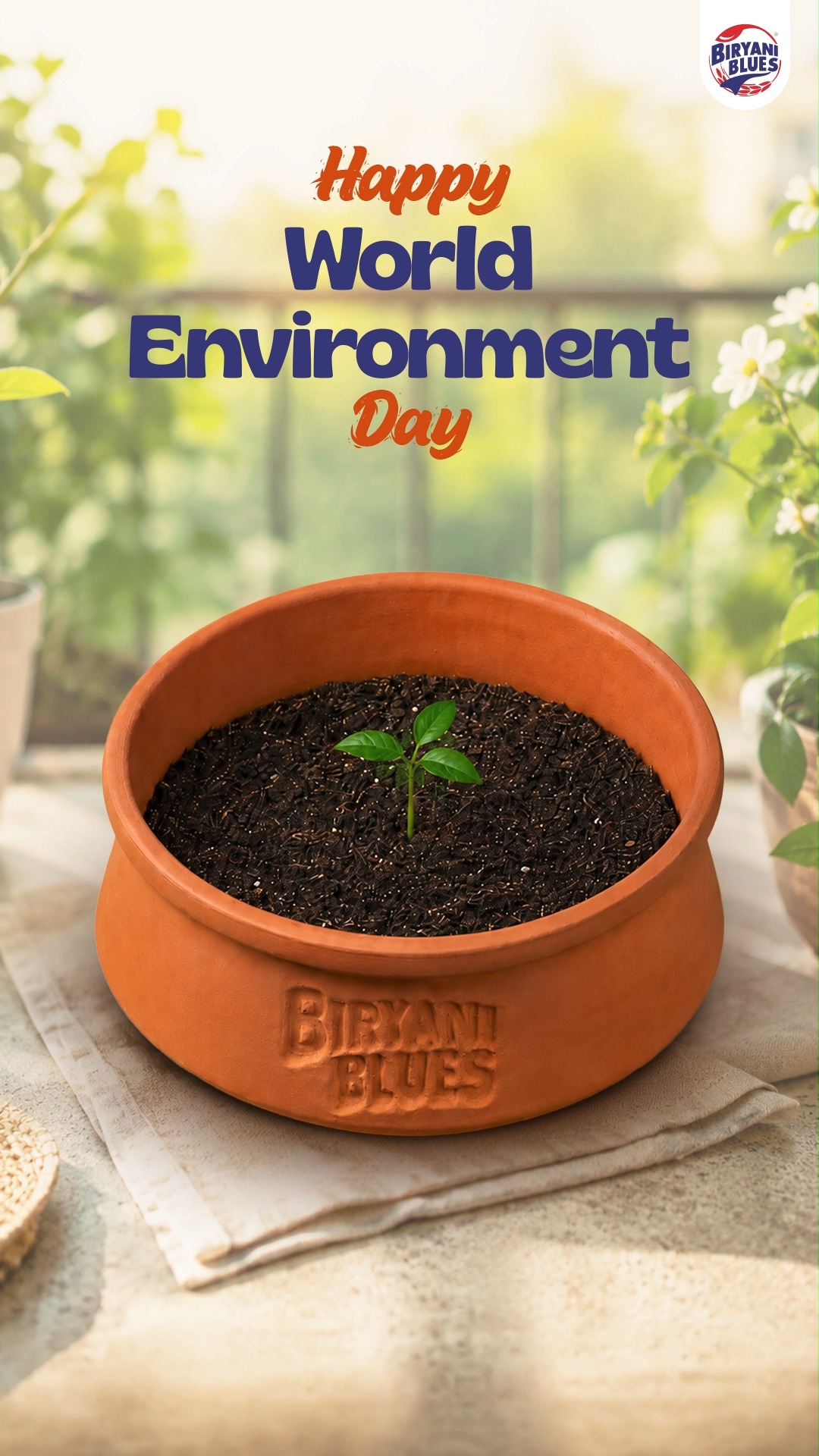 Dont just stop at eating Clean the biryani handi Turn it into a planter Post tag us WorldEnvironmentDay . . 