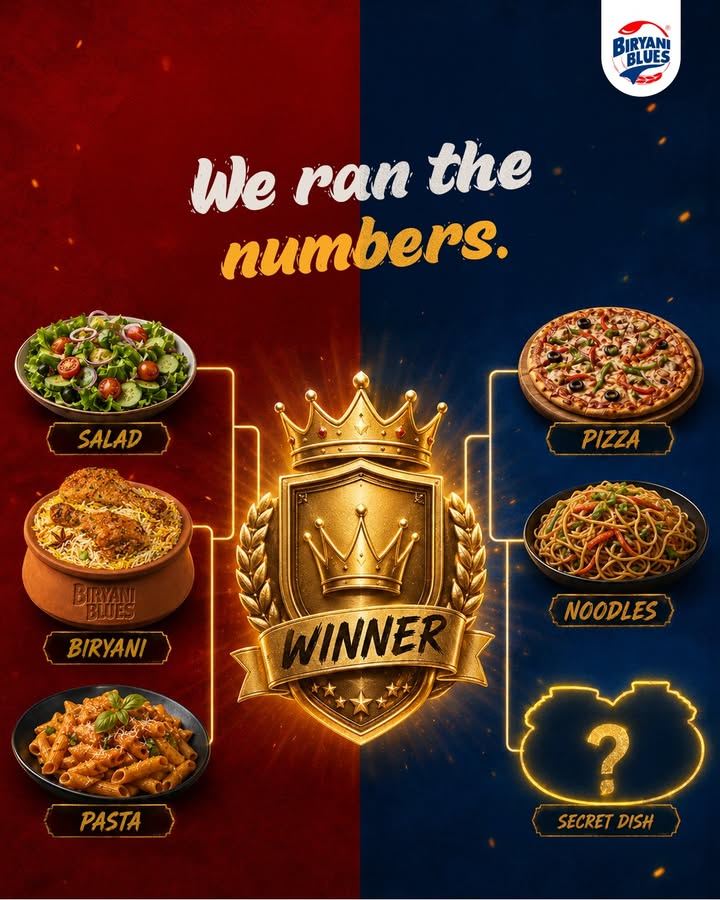 Winner, winner, Double biryani dinner. Use code TUEBOGO . . 