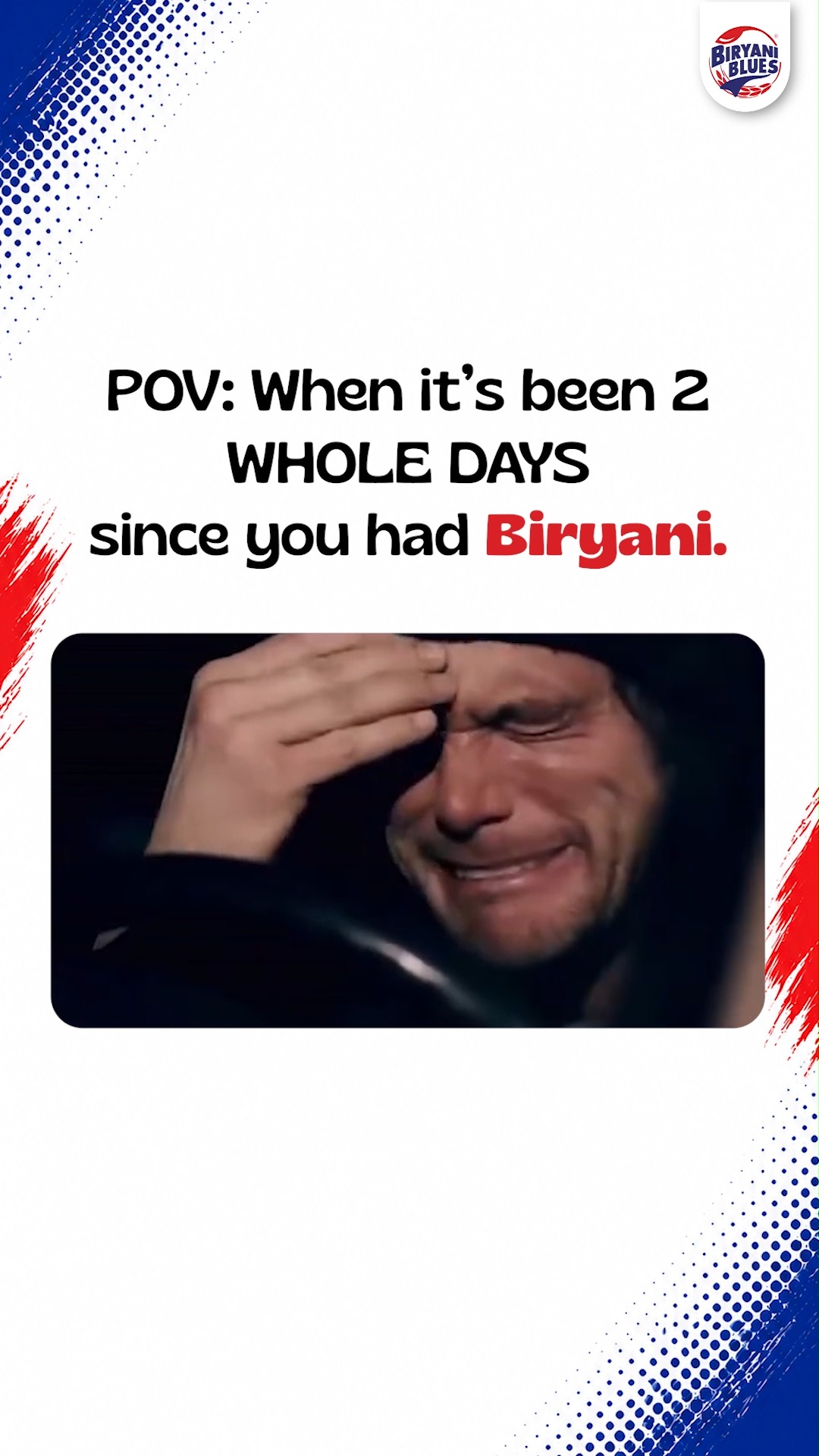 This is not me. This is biryani withdrawal. Send biryani. Urgent. . . . . 