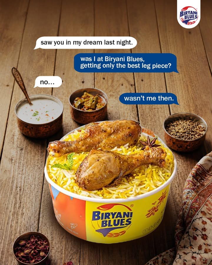 Biryani ka best piece Leg piece. Always. Aur BB mein wahi scene hai. . . 