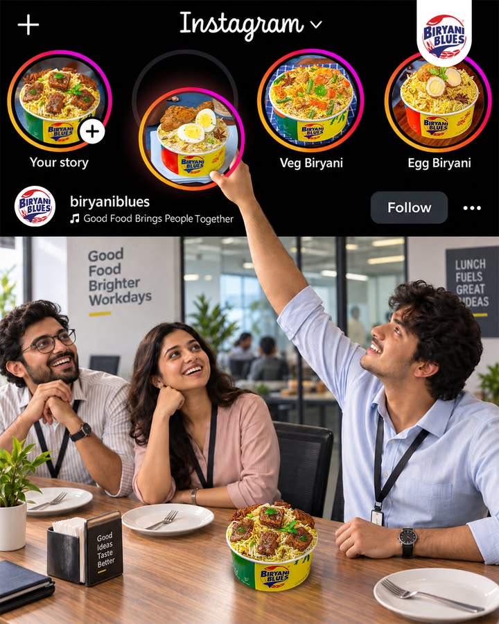 Oops. We accidentally dropped some biryani on your feed. No complaints, please. We take full responsibility. . . 