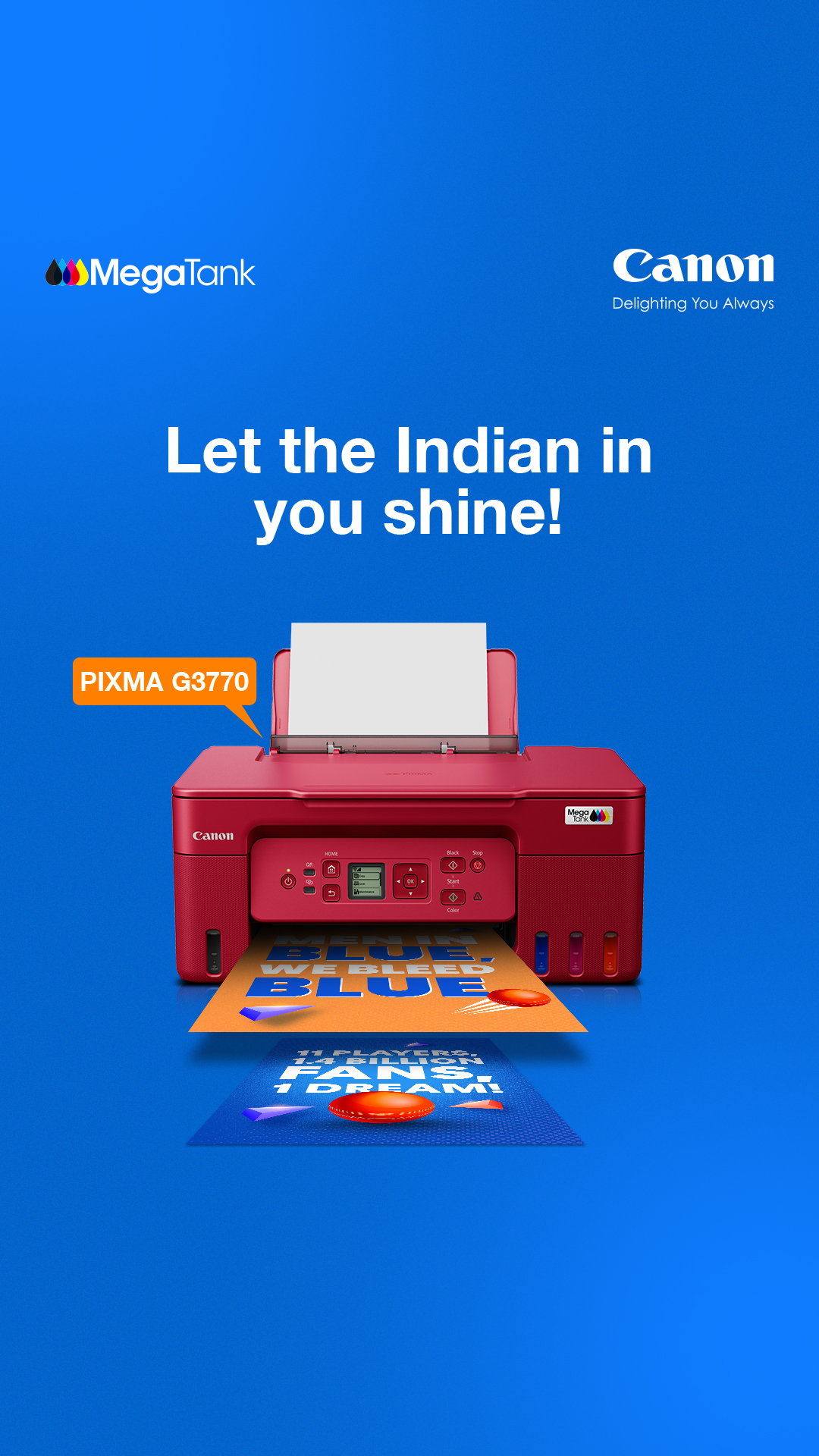 Roar for India, print your pride Lets make it loud with CanonPrinters CanonMegaTankPrinters InkTankPrinters Printers...