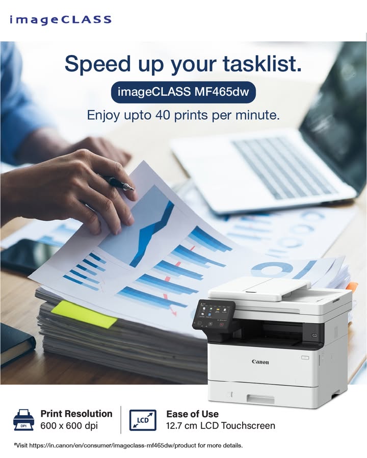 The imageCLASS MF465dw ensures you never slow down with 40 pages per minute, keeping you always ahead CanonPrinters Cano...