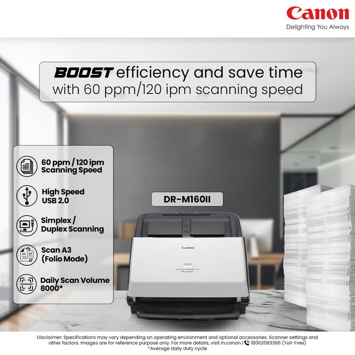 Boost Efficiency, Save Time with DR M160II Enquire Now https cloud.connect.canon.co