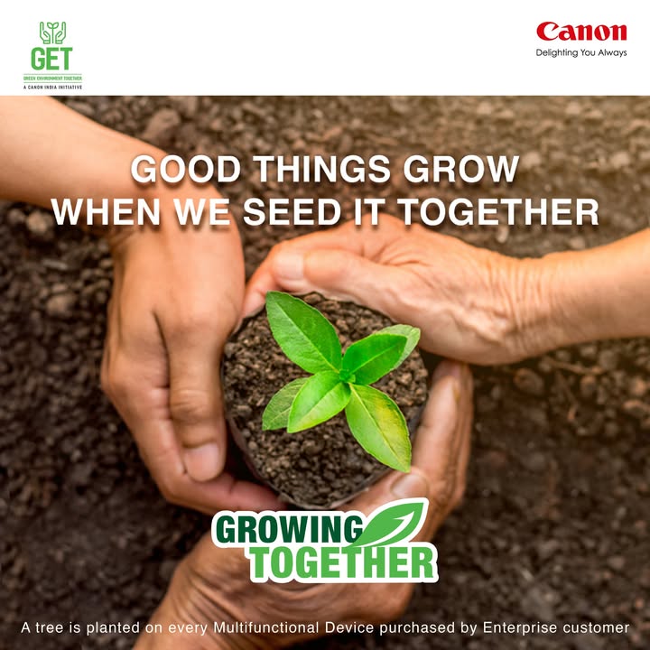 GROWING Together with GET Initiative . Since its inception in July 2019, the Canon GET Initiative has embarked on a remarkable journey. We ve planted over 50,000 trees, and this is just the beginning GROWING Together with GET Initiative