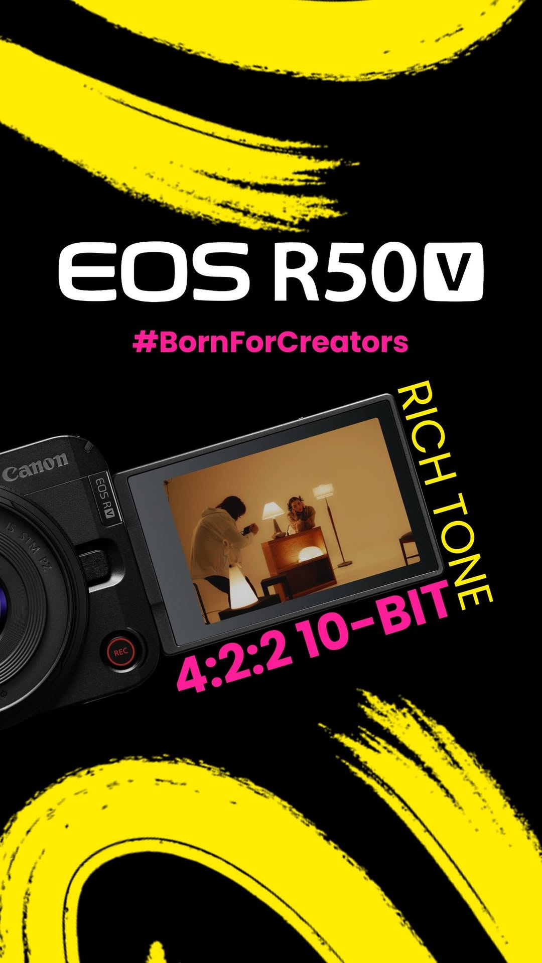 Colour that hits different EOS R50V Not just vibrant rich, cinematic, and real