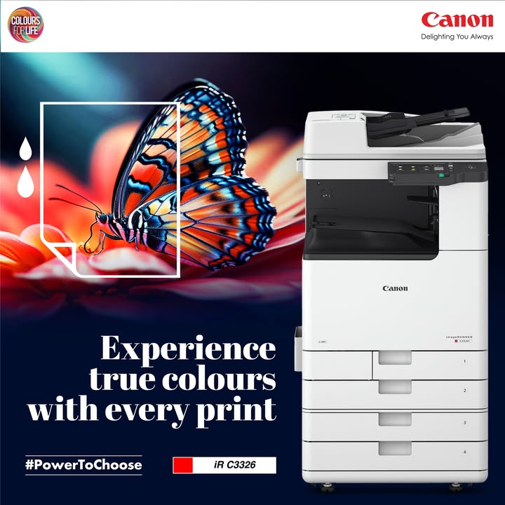 From the delicate wings of a butterfly to your boldest ideas the iR C3326 captures every shade, every time