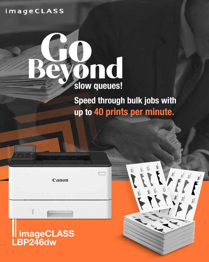 Fast. Reliable. Built for busy print days. Up to 40 ppm to help you GoBeyond delays