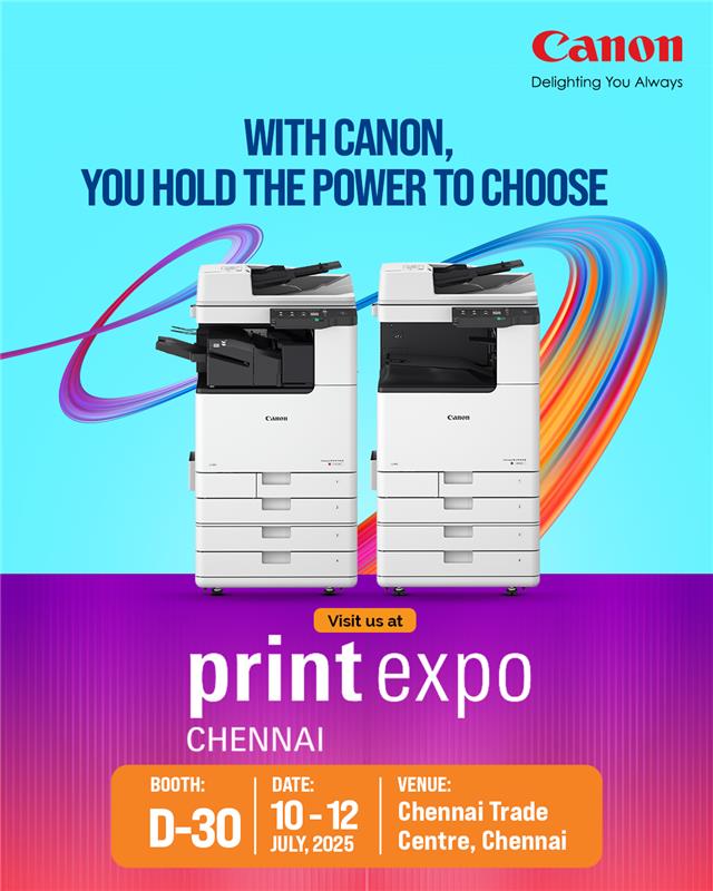 Experience the future of printing with Canon at Print Expo Chennai Visit us at Booth D30 to explore cutting edge innovations and discover how Canon is redefining print excellence Experience the future of printing with Canon at Print Expo Chennai Visit us at Booth D30 to explore cutting edge innovation...