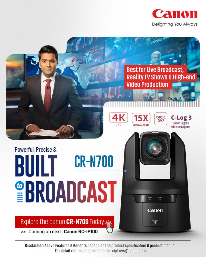 Best Solution for Live Broadcast, Reality Shows, High End Video Production Canon CR N700 Built to Broadcast