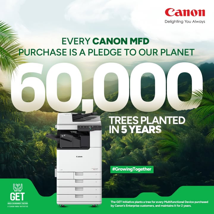  60,000 Trees and Growing Under the Canon Green Environment Initiative, we ve crossed a major milestone planting...