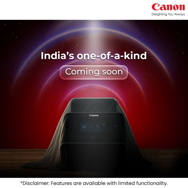 Canon is proud to unveil its one of a kind innovation. Stay tuned for the big reveal.. Launching soon. Stay connected