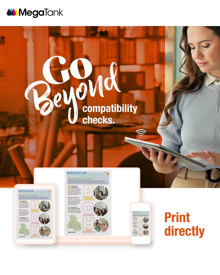 Print from smartphones, tablets, and laptops using built in wireless protocols no drivers, no extra apps