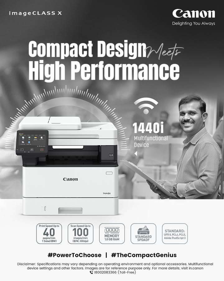 Compact in Size. Big on Performance 1440i. Enquire Now https cloud.connect.canon.co