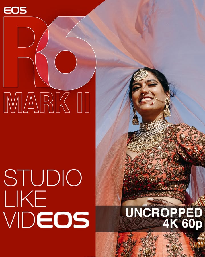 Experience 4K 60p EOS R6 Mark II Studio Like VidEOS Capture the uncropped view edge to edge clarity With fu...