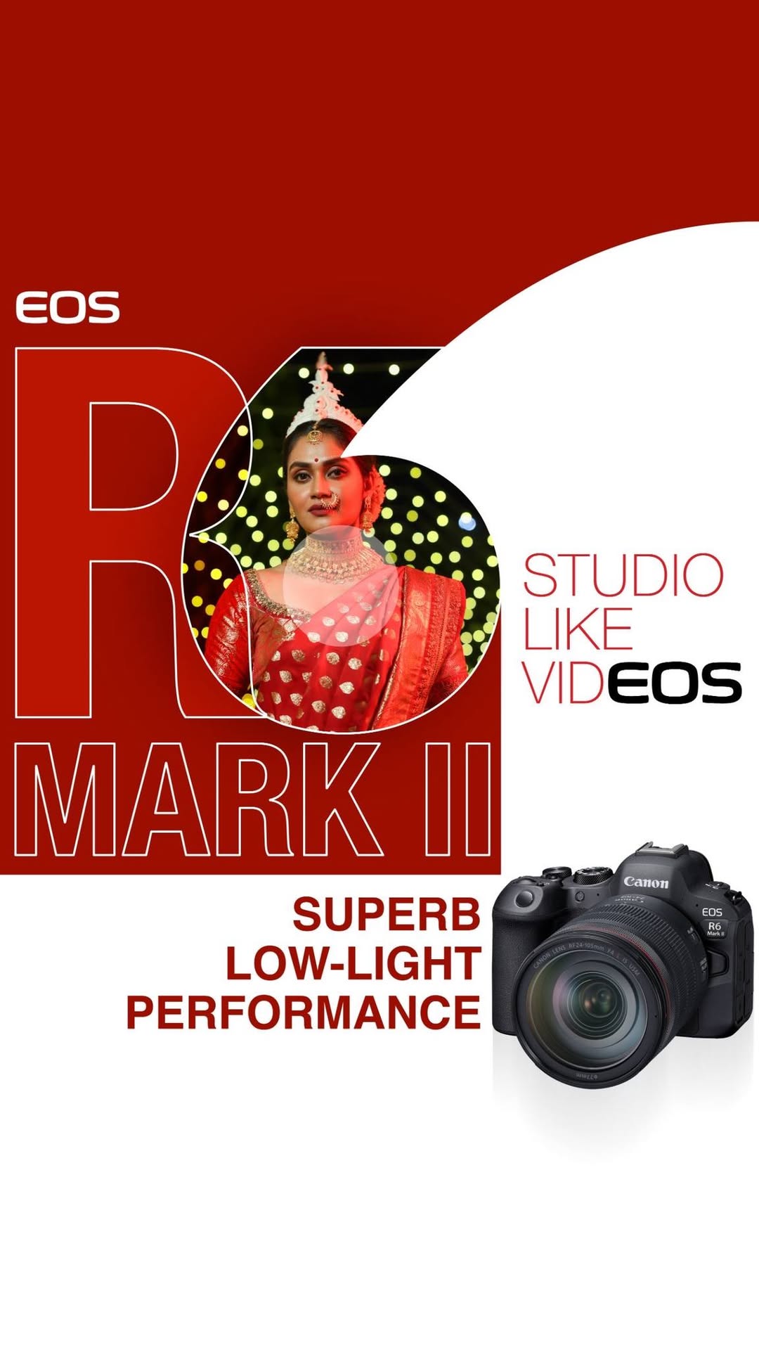 Superb Low Light Performance EOS R6 Mark II Studio Like VidEOS Consistent performance, even in challenging light...