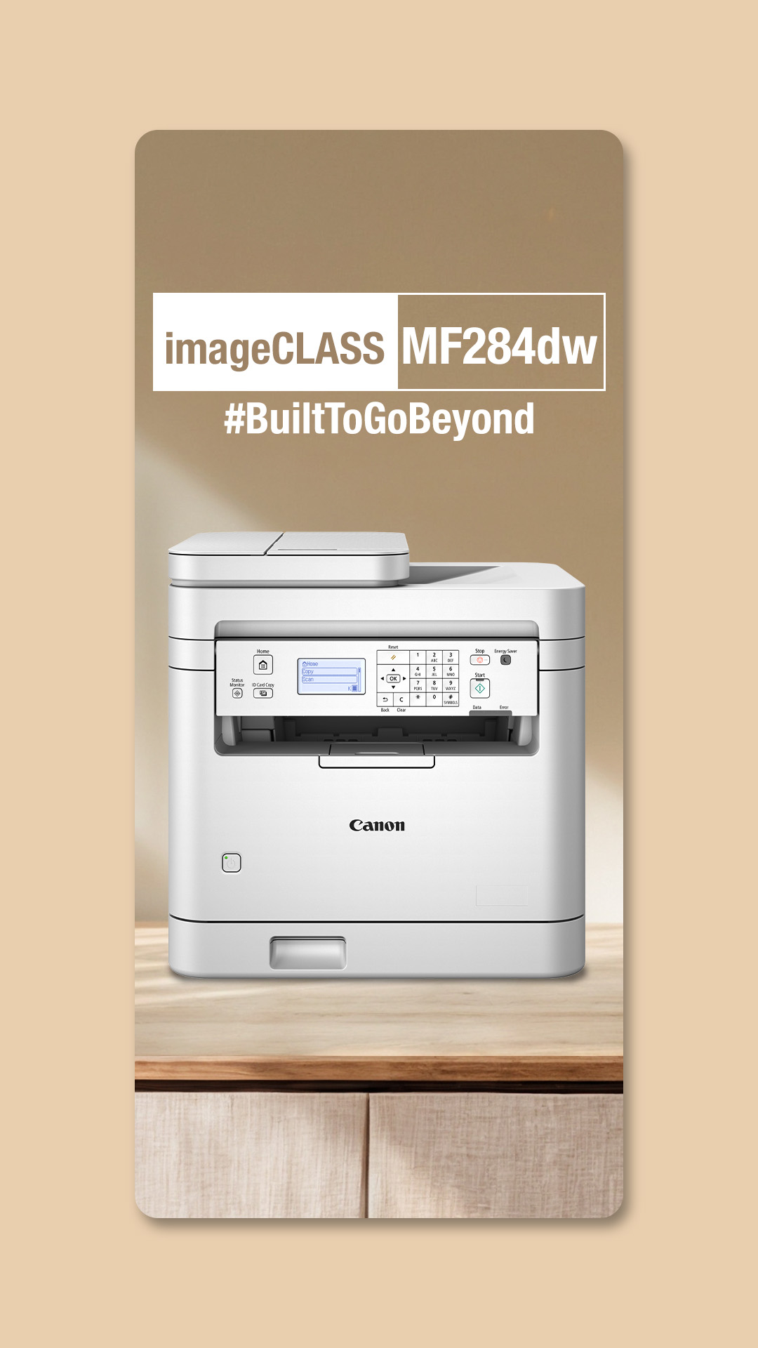 From adjustable panels to auto 2 sided printing, the imageCLASS MF284dw is built for workflows that are BuiltToGoBeyond