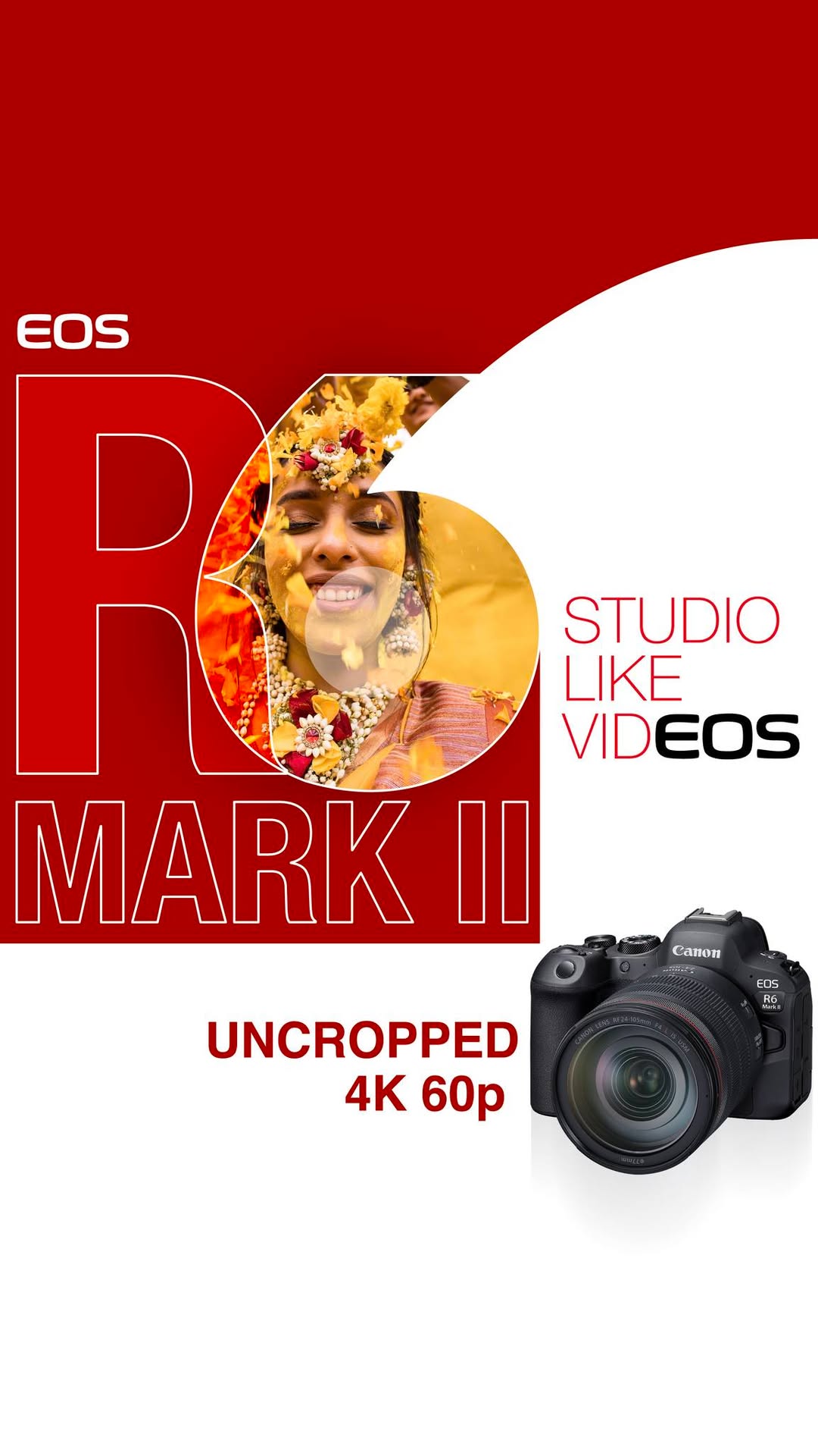Uncropped 4K 60p EOS R6 Mark II Studio Like VidEOS Capture the complete scene without compromise