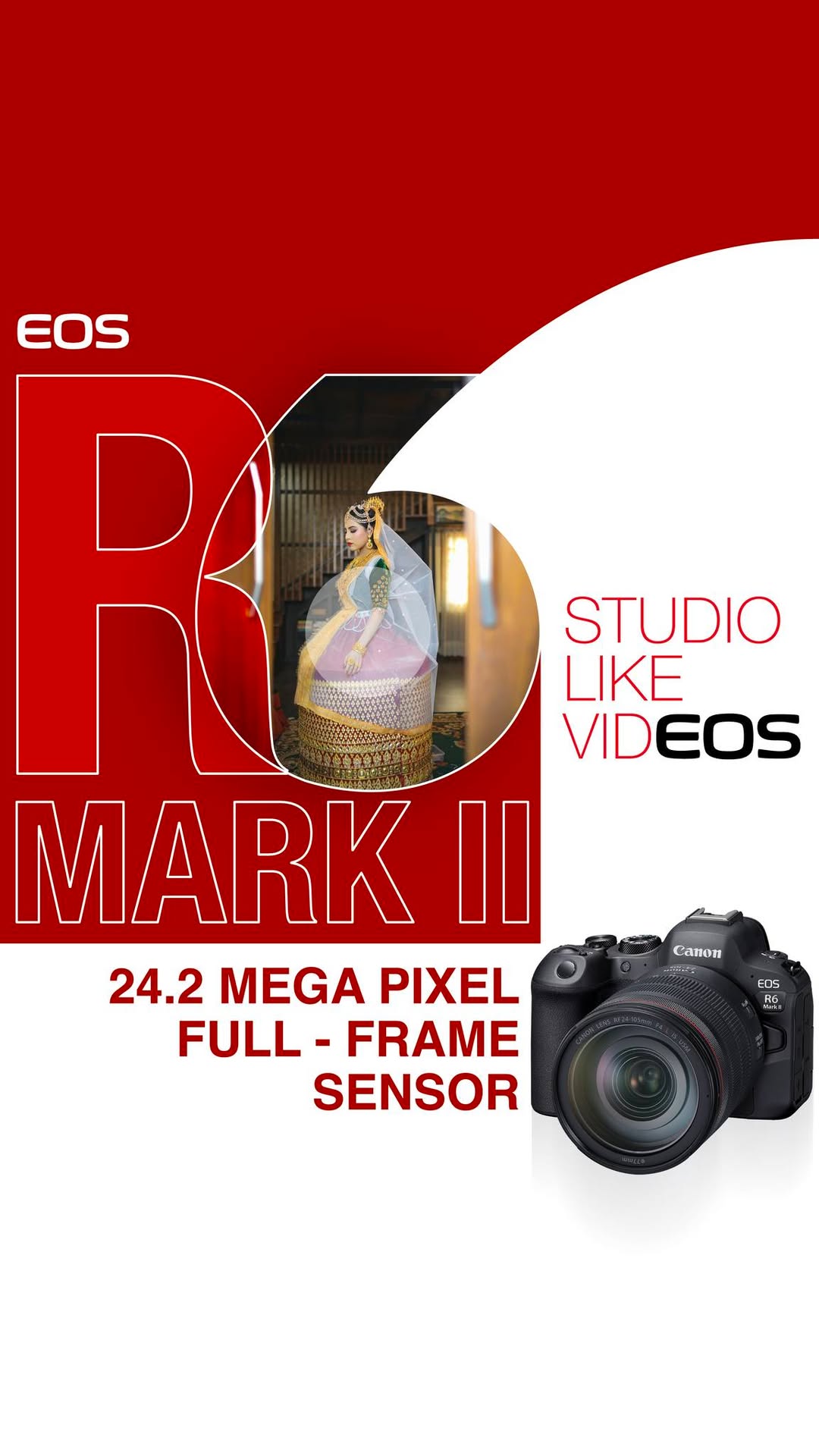 24.2 MP full frame Sensor EOS R6 Mark II Studio Like VidEOS Precision and performance for hybrid creators
