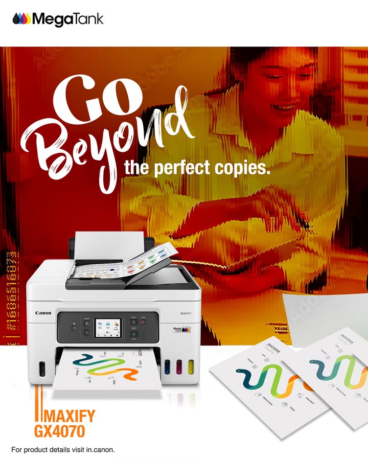 Whether bold or light, MAXIFY GX4070 ensures your documents match your style