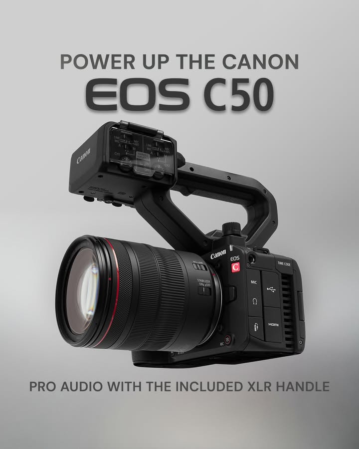 Cinema level control in a mobile package That detachable XLR handle on Canon EOS C50 isnt an optional add on, it comes ...