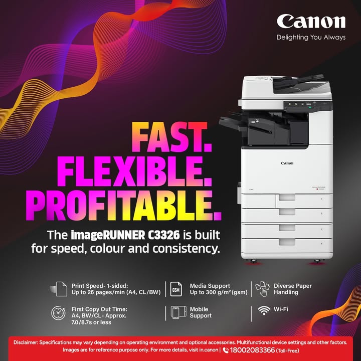 Canon iR C3326 Accelerate Productivity with Speed, Adaptability, and Cost Efficiency Enquire Now https cloud.connect