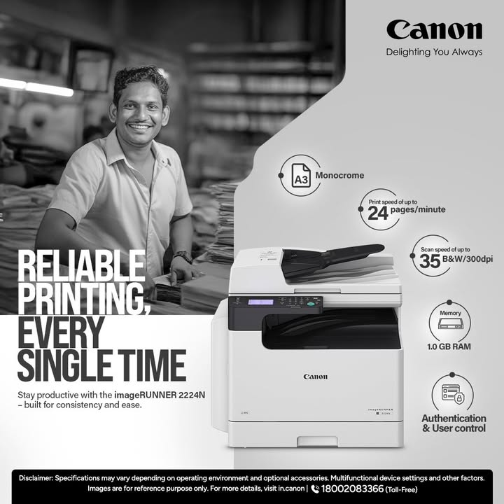 Reliable Printing. Every Single Time with Canon iR 2224N. Enquire Now https cloud.connect.canon.co