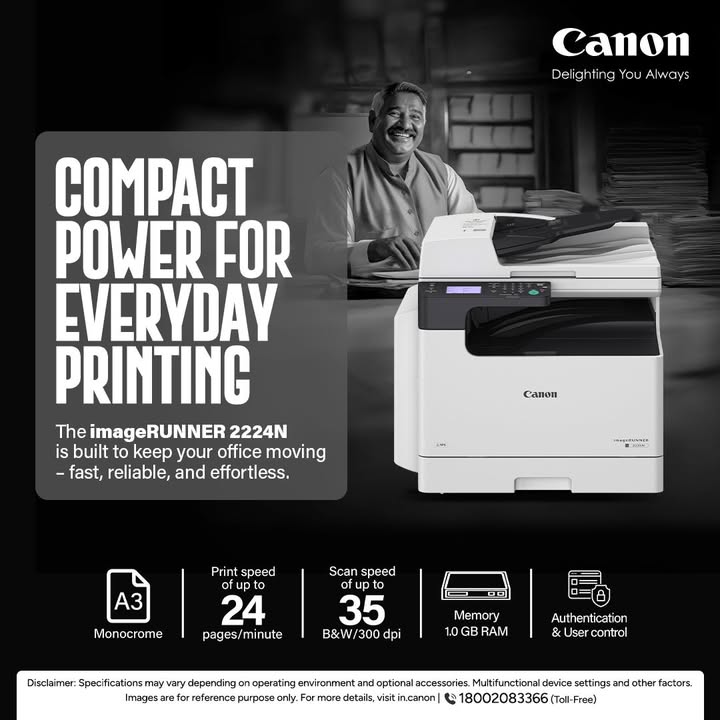 Compact power for everyday printing Canon iR 2224N Enquire Now https cloud.connect.canon.co