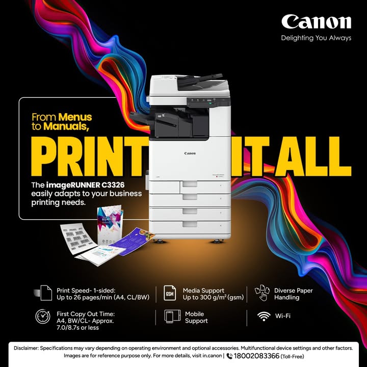 From menus to manuals adapt effortlessly to every business printing need with the iR C3326. Enquire Now https cloud
