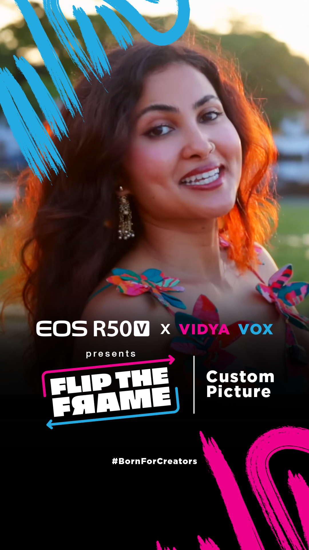 EOS R50 V presents the FlipTheFrameChallenge ft. Vidya Iyer Your story, your colors
