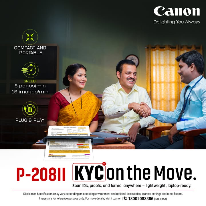 On the go KYC made simple with P 208II Enquire Now https cloud.connect.canon.co
