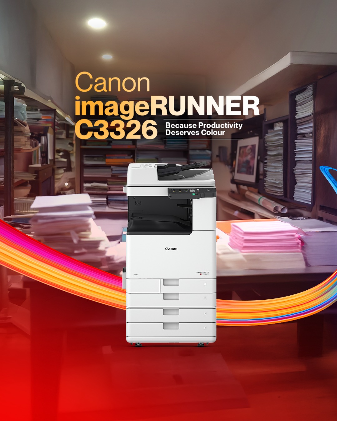 Consistent colors, sharp text. Every time with iR C3326. Enquire Now https cloud.connect.canon.co