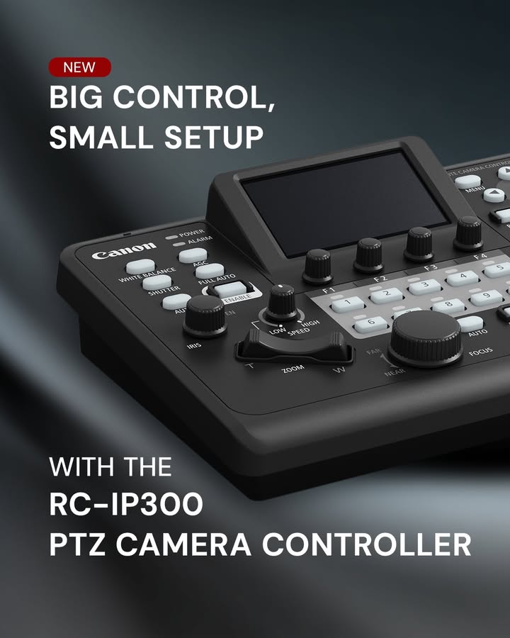 A simpler way to control a full production setup The RC IP300 PTZ Camera Controller brings together intuitive controls, mul...
