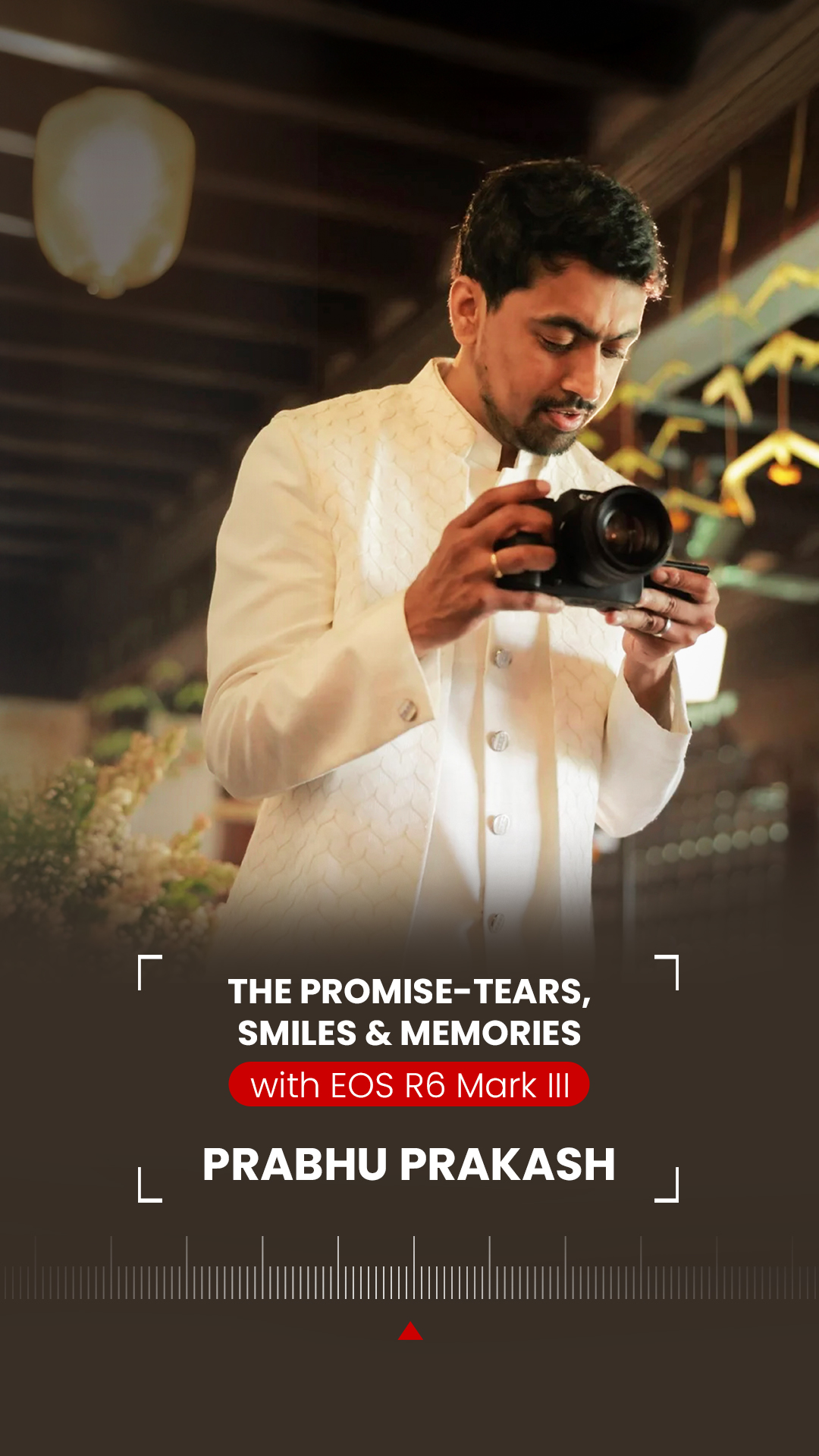  Watch EOS Influencer Prabhu Prakash bring the beautiful wedding film The Promise to life, shot entirely on the EOS...