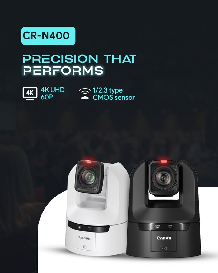 Upgrade your production game. With the Canon CR N400, every movement is seamless and every detail crystal clear