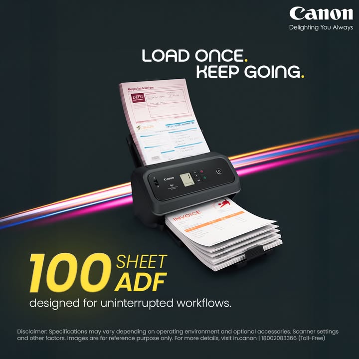 Scan more in one go. Designed with a high capacity ADF, the new DR C340 DR C350 keep workflows moving effortlessly