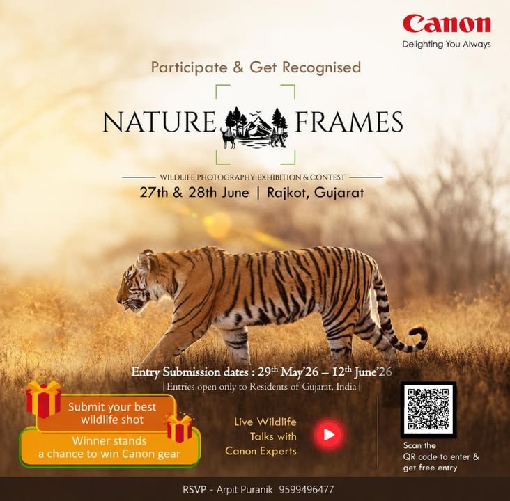  Calling all wildlife photographers of Gujarat Showcase your best wildlife shot at Nature Frames Wildlife Photogra...