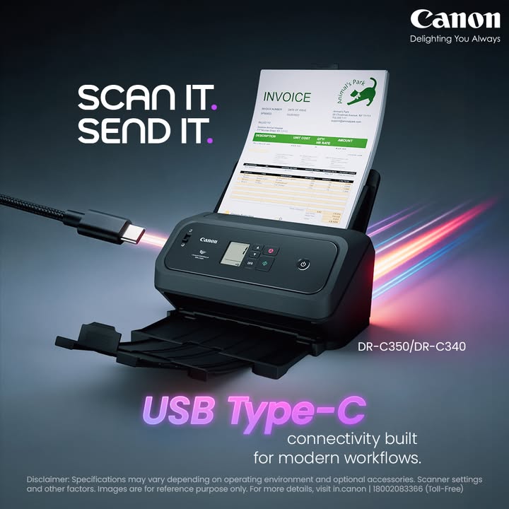 Scan. Connect. Deliver. USB Type C connectivity on DR C340 DR C350 Enquire Now https cloud.connect.canon.co