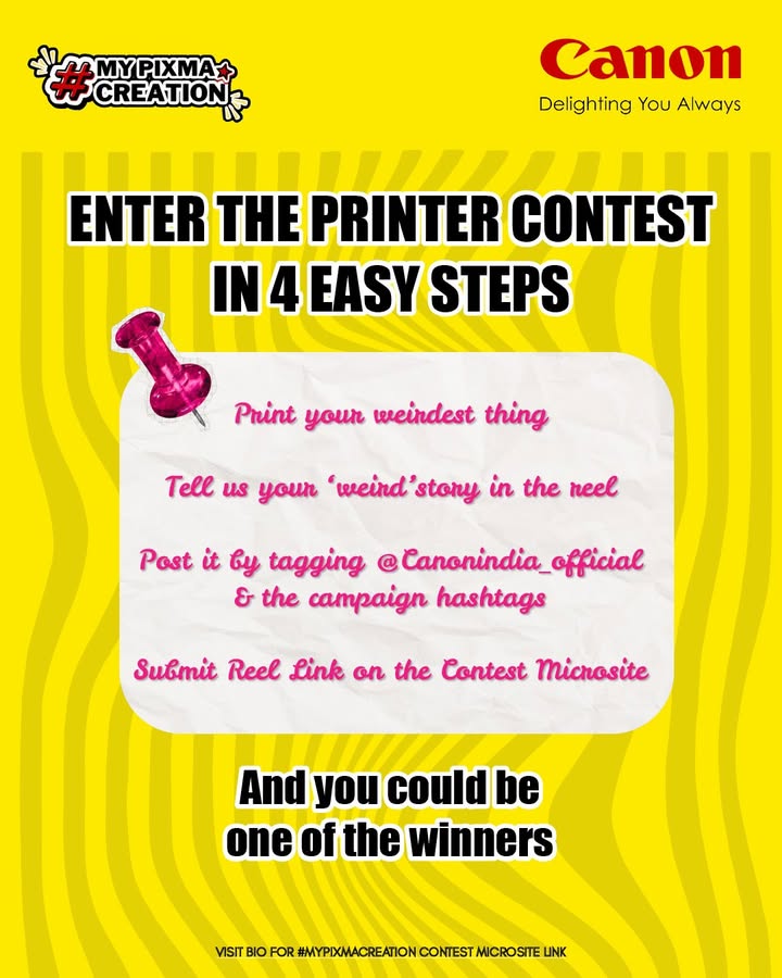 Still thinking about it Entering MyPIXMACreation is way easier than you think. Print your weirdest idea